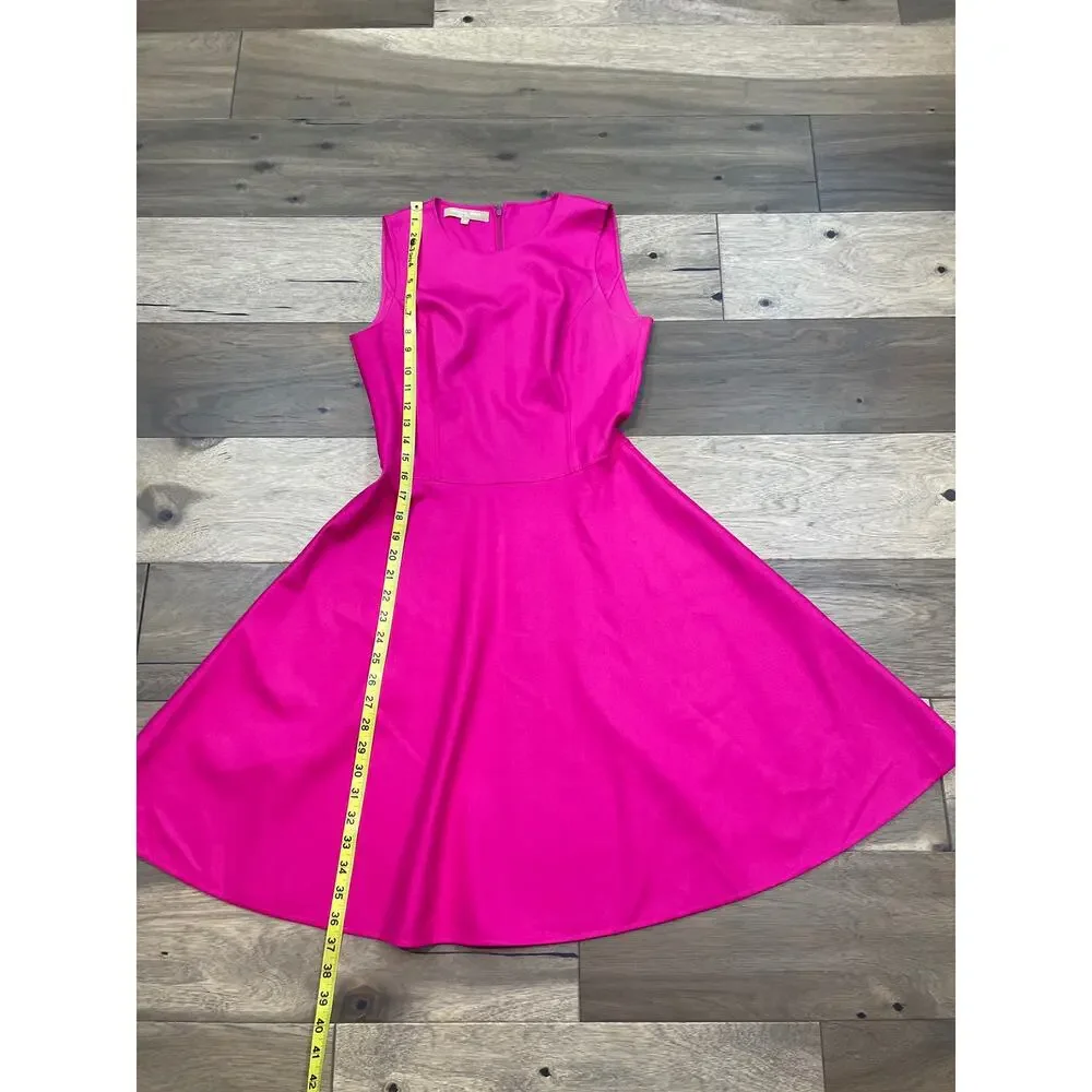 Michael Kors Size 4 Pink Silk Fit & Flare Dress Made in Italy